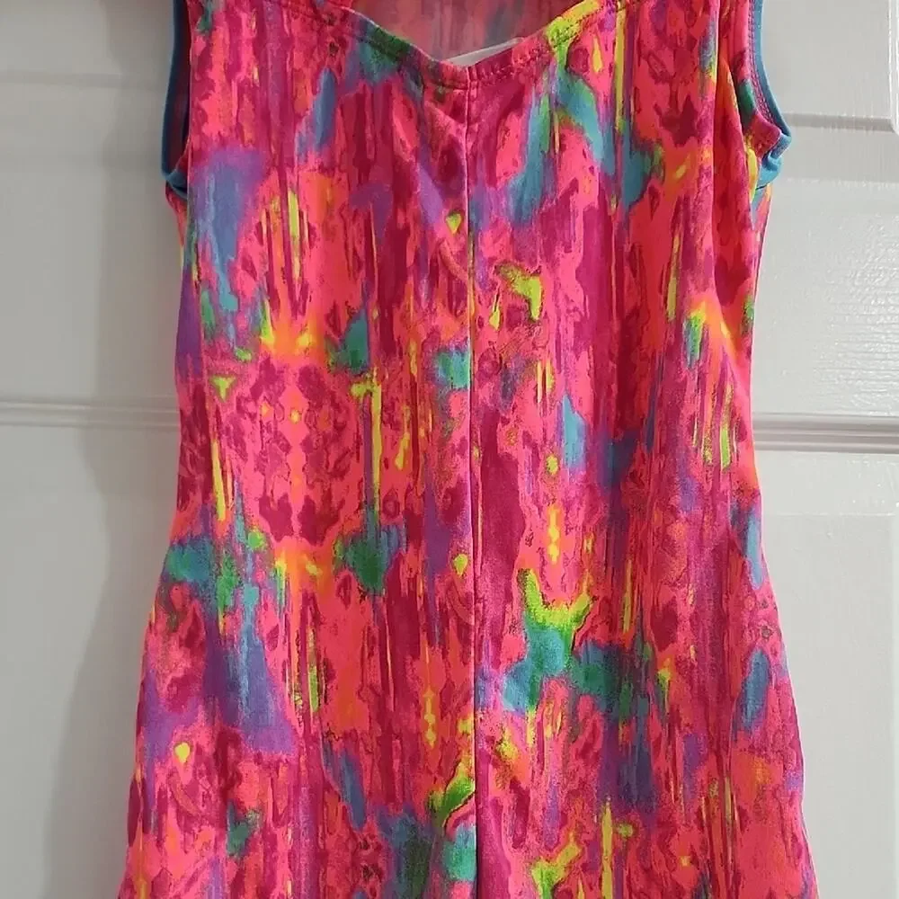 Freestyle Vibrant Pink and Blue Leotard